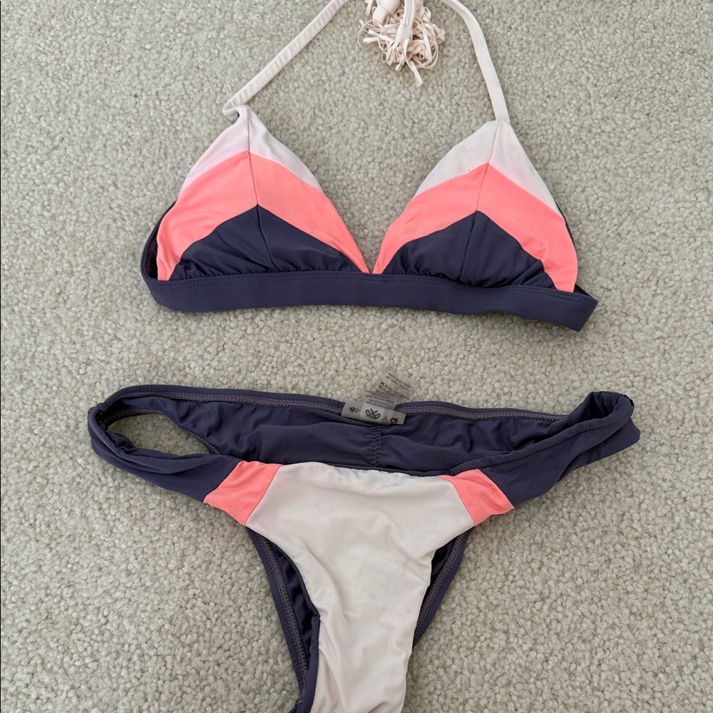 PQ Swim Pink and Navy Bikini Set